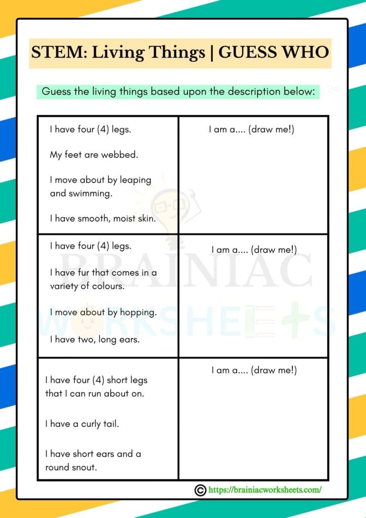 science worksheet for class 2