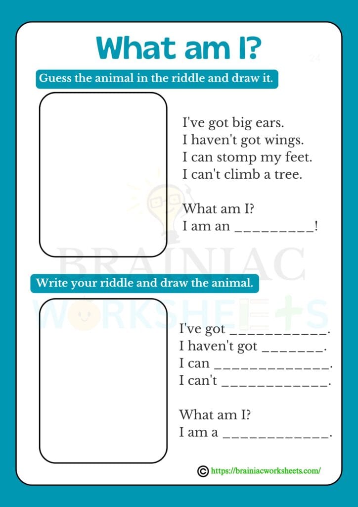 science worksheet for class 1
