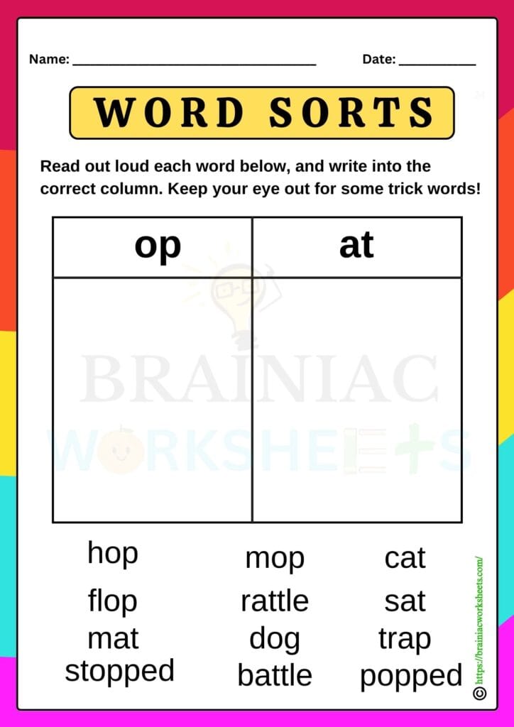 ukg English worksheet