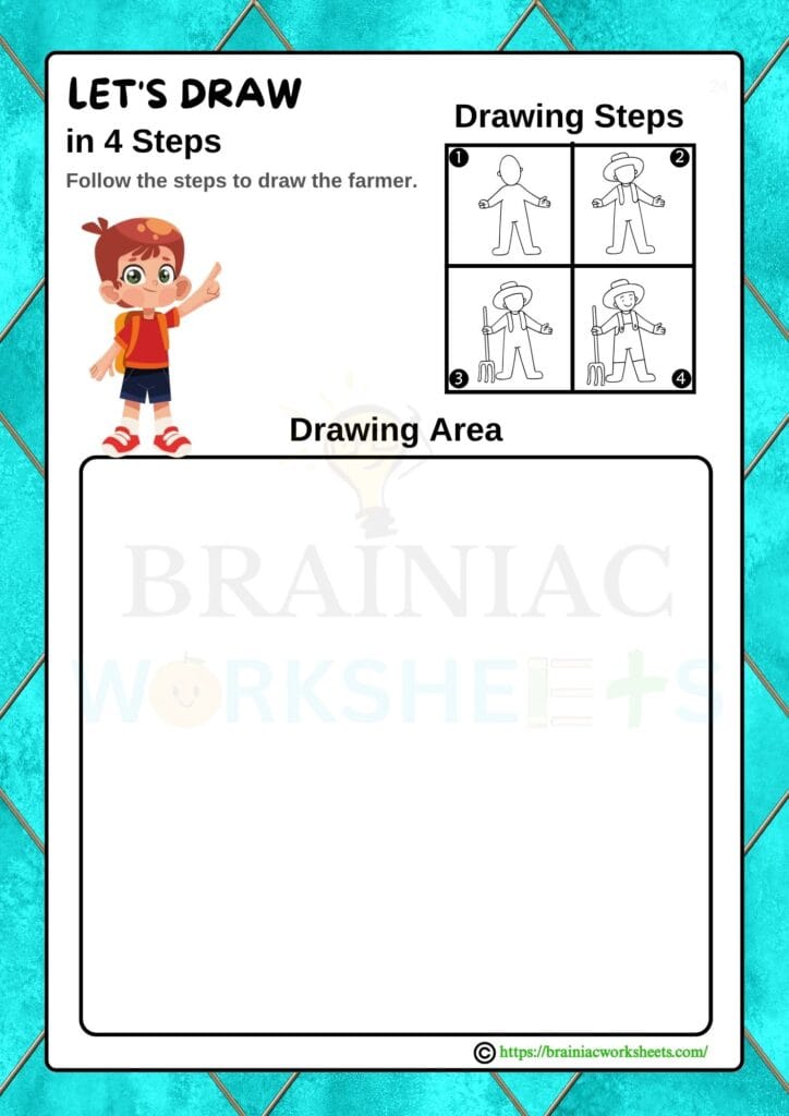 drawing worksheet for class 1
