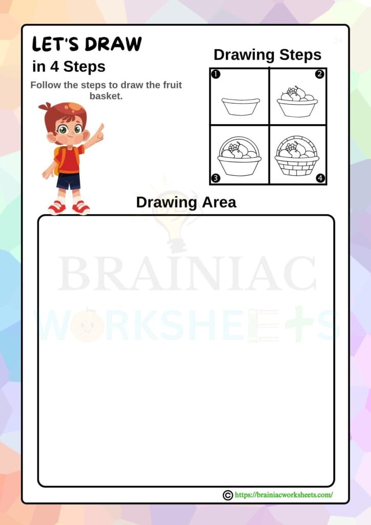 drawing worksheet for class 1