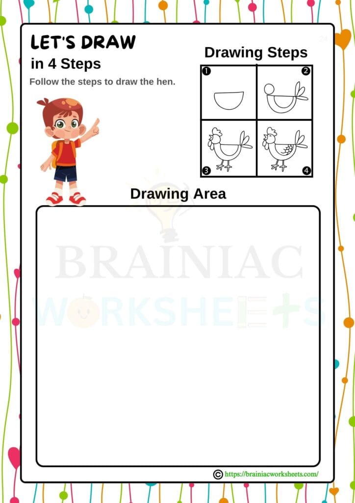 drawing worksheet for class 1