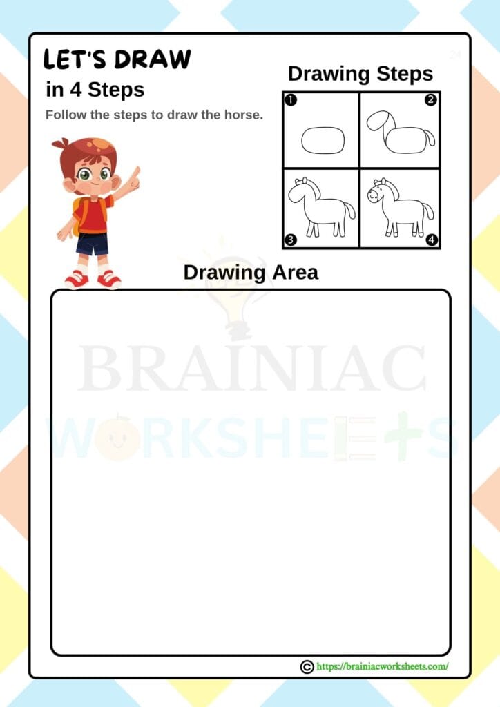 drawing worksheet for class 1