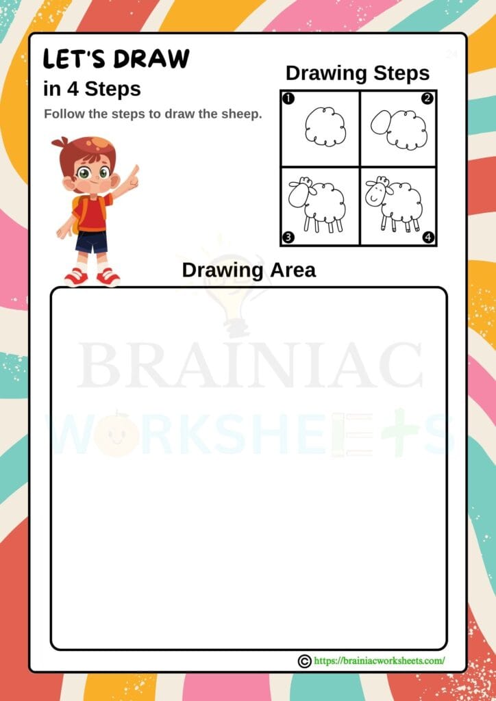 drawing worksheet for class 1