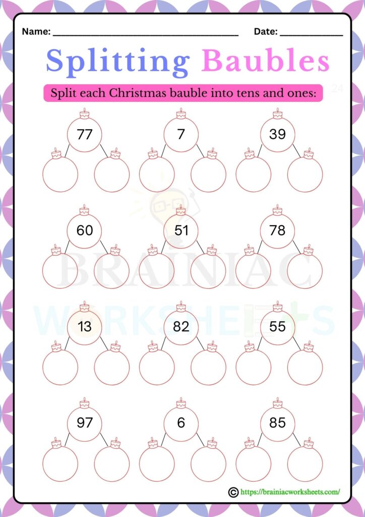 maths worksheet for class 1