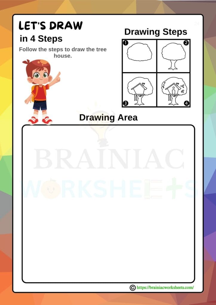 drawing worksheet for class 1