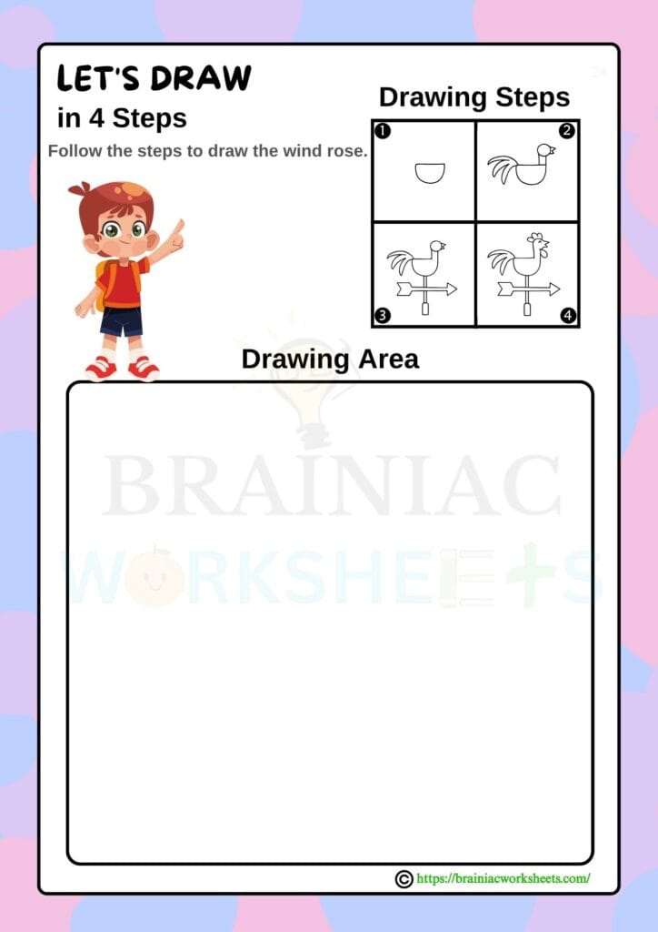 drawing worksheet for class 1