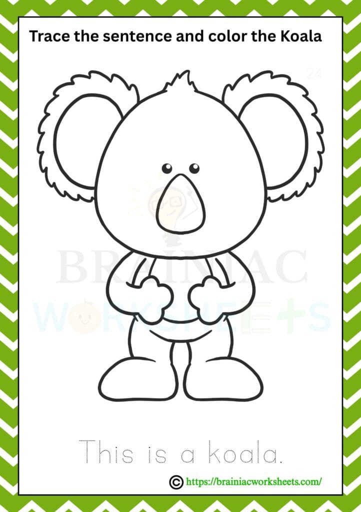 ukg English worksheet