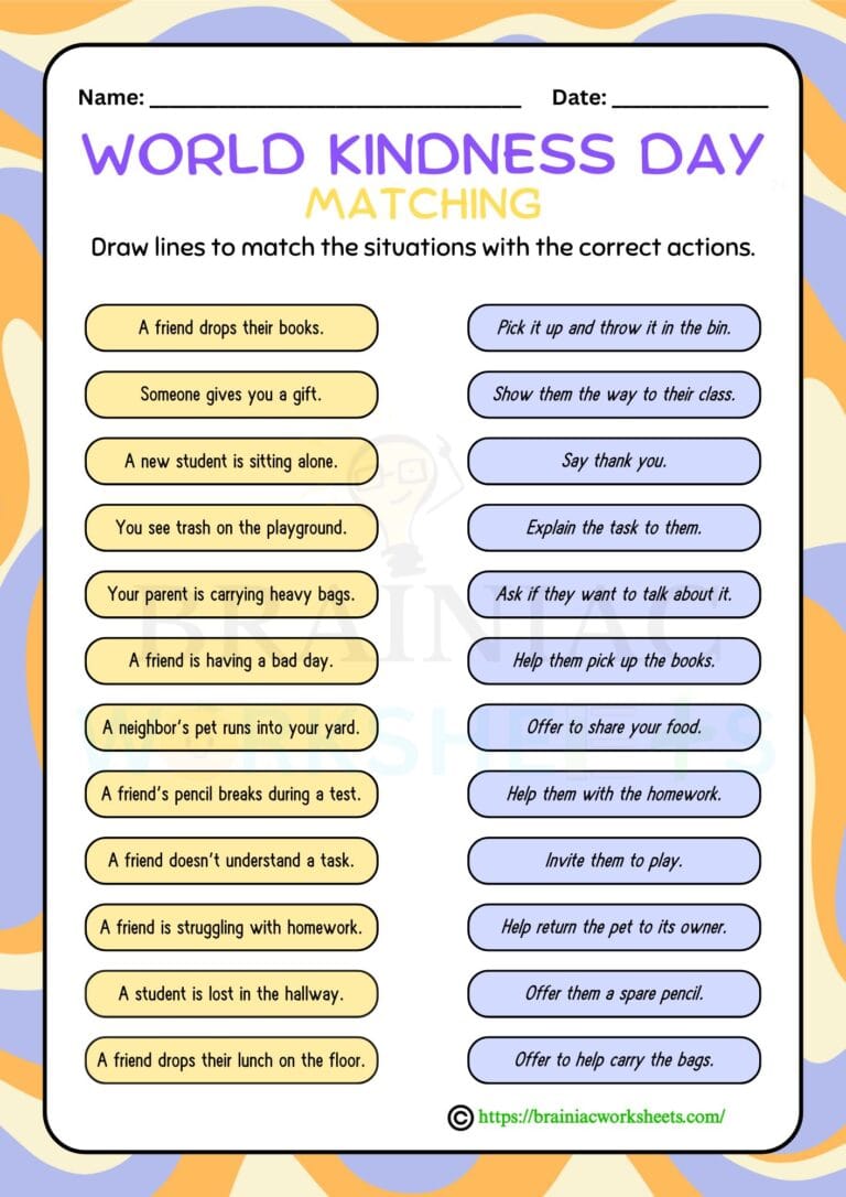 English worksheet for class 2