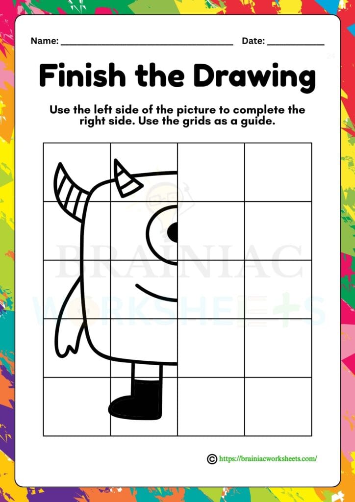 drawing worksheet for class 1