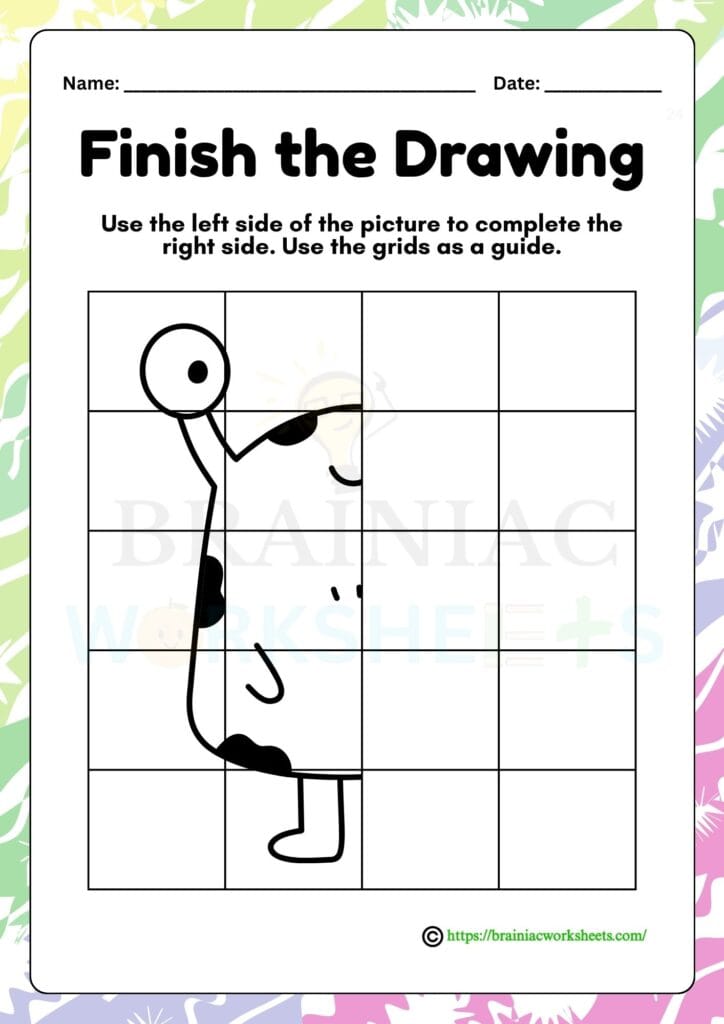 drawing worksheet for class 1