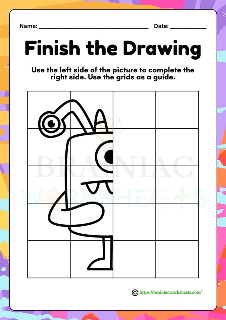 drawing worksheet for class 1