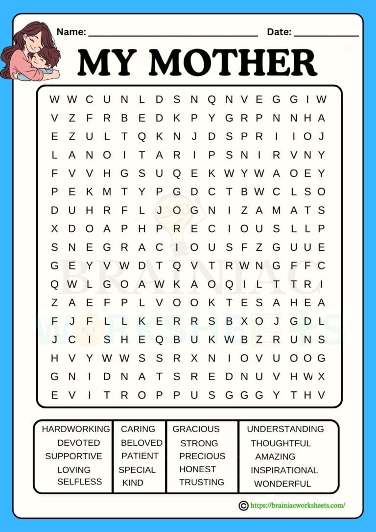 English worksheet for class 4