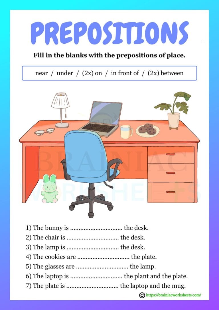 English worksheet for class 2