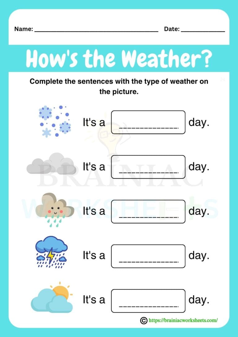 evs worksheet for class 1