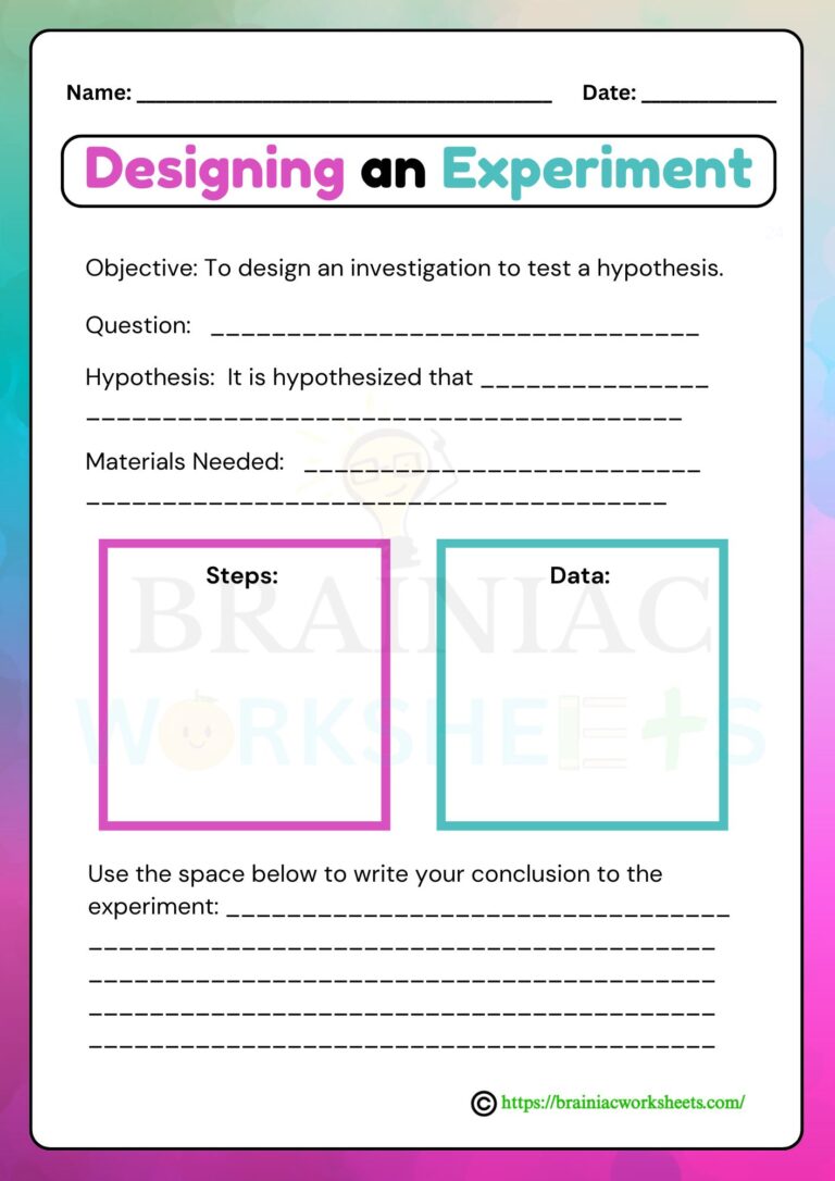 science worksheet for class 5