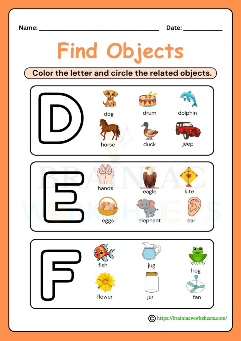 lkg English worksheet