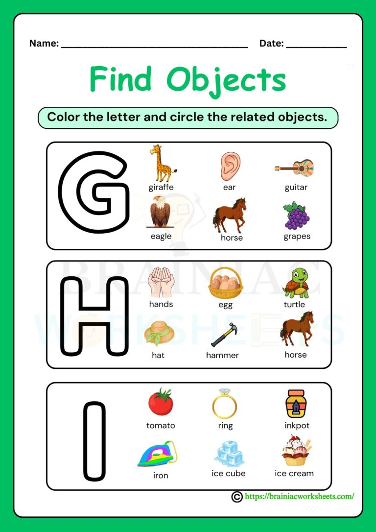 lkg English worksheet