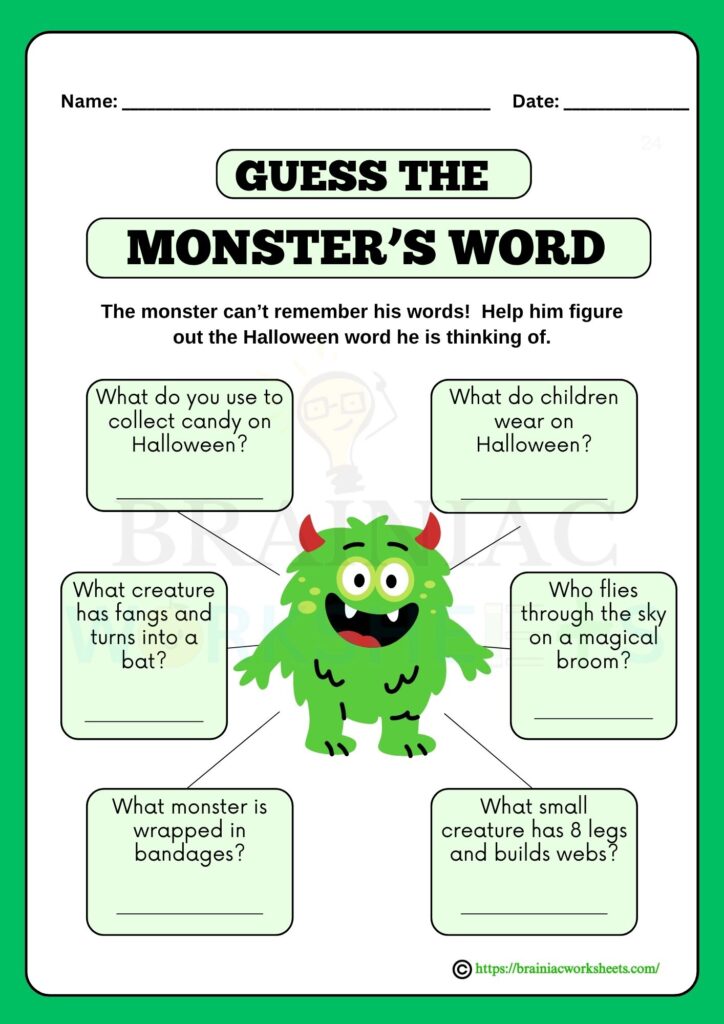 English worksheet for class 2