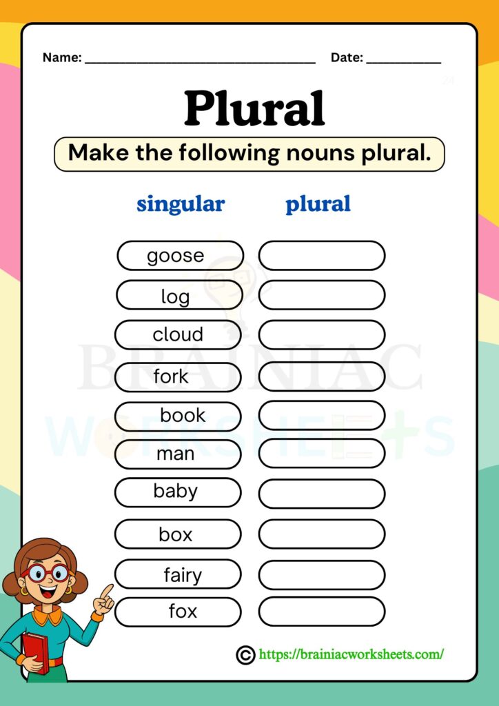 English worksheet for class 2