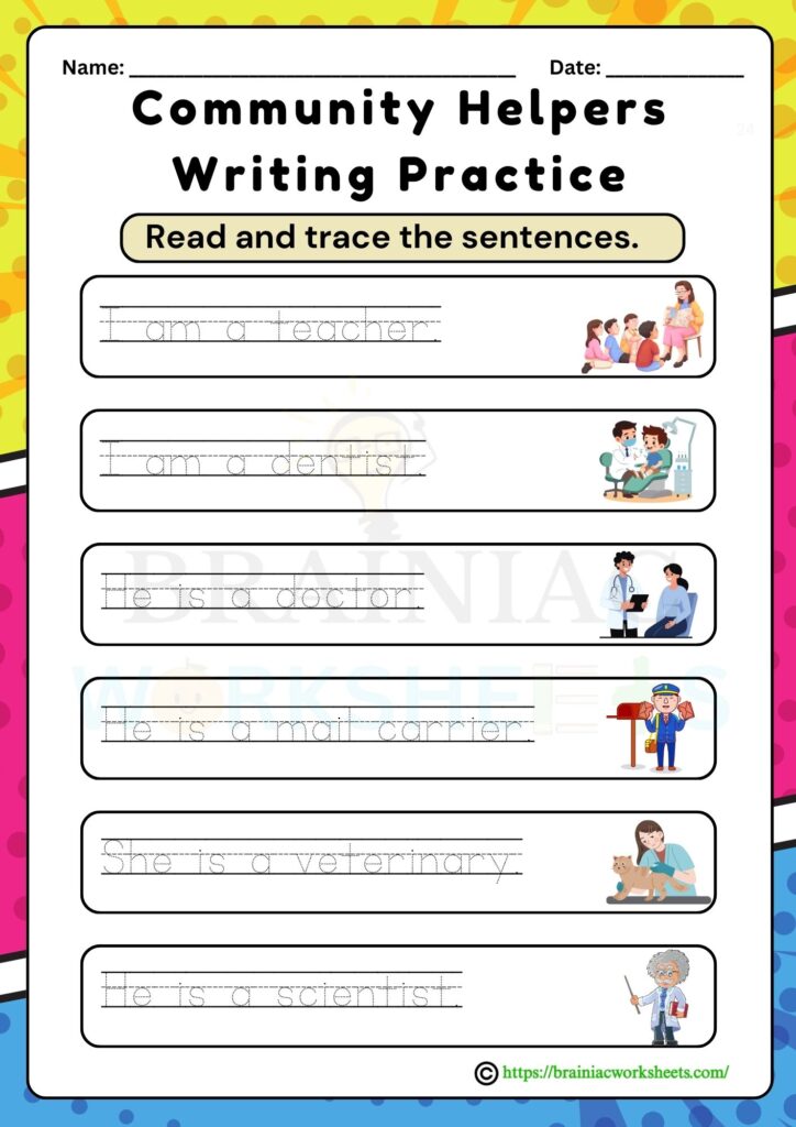 English worksheet for class 1