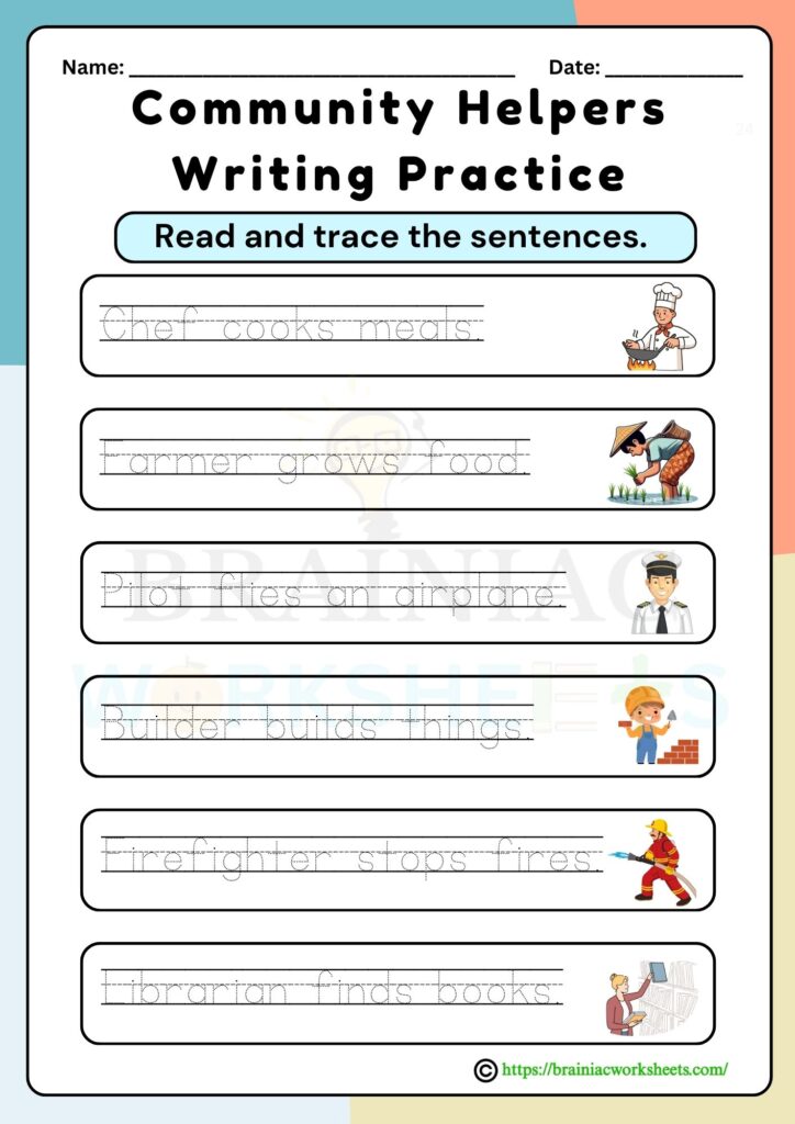 English worksheet for class 1